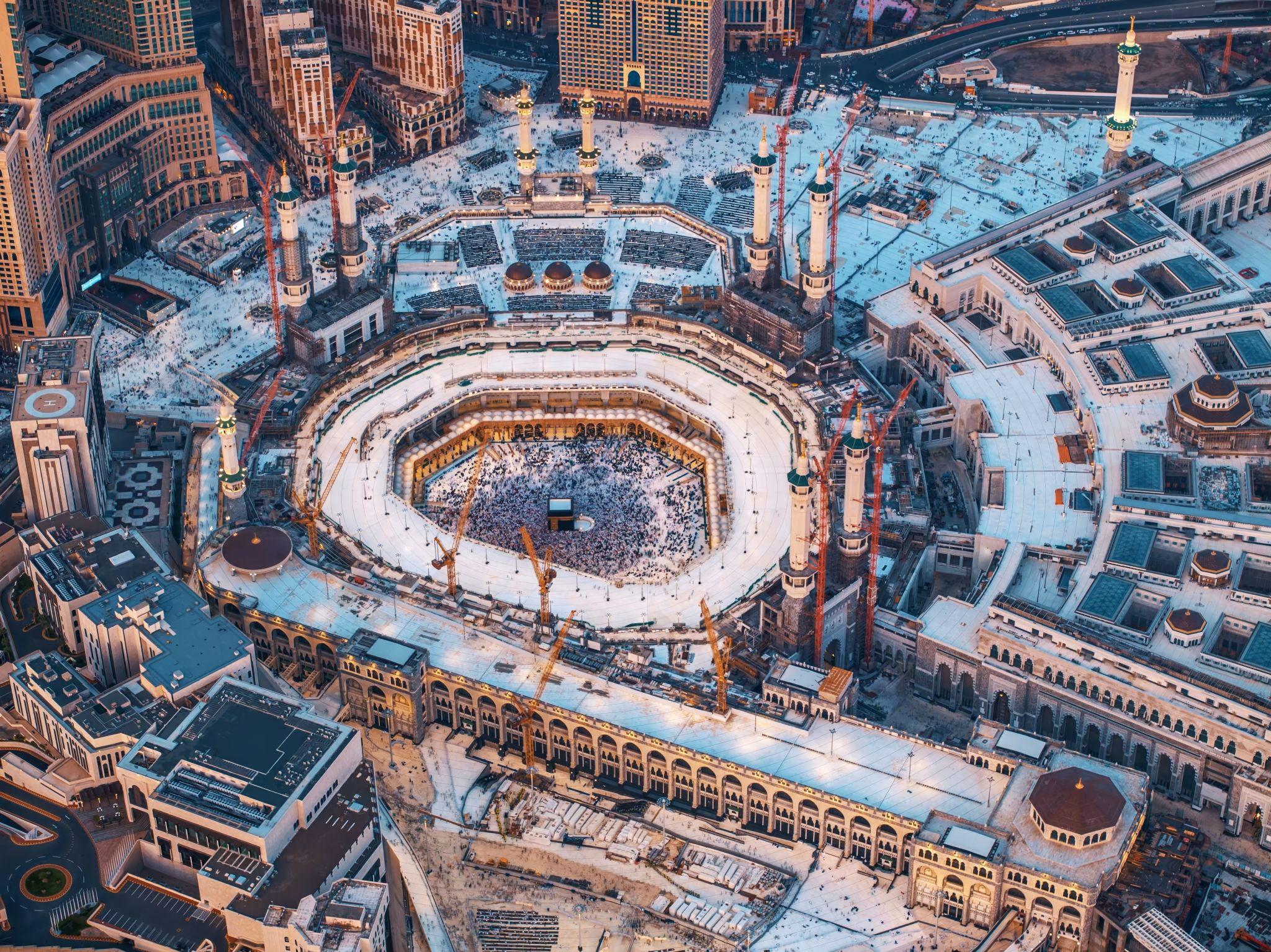 An aerial view of Masjid al-Haram.