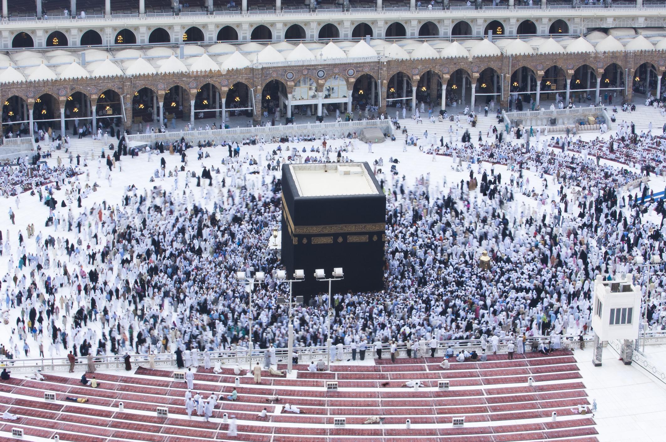 Pilgrims around the Ka’bah.